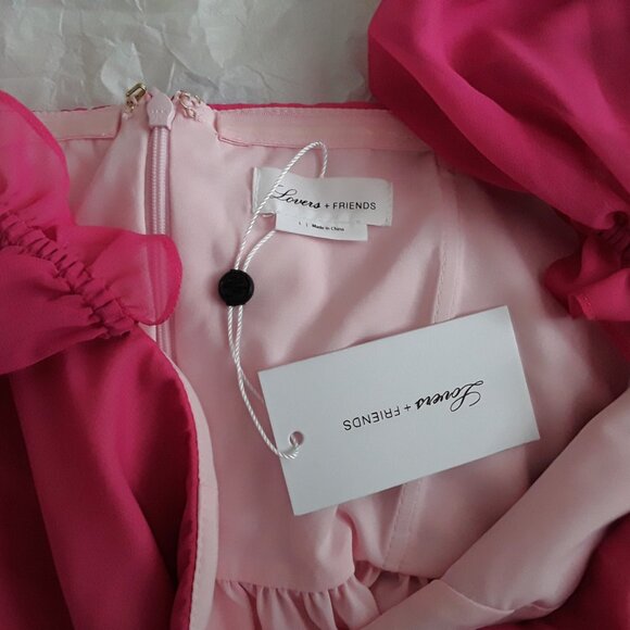 Lovers + Friends Camila Ombre Mini Dress in Sunrise - Size L - Picture 7 of 9